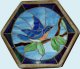 stained glass stepping stone bird